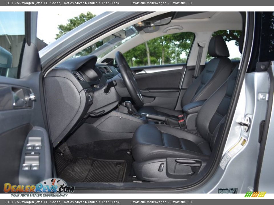 2013 Volkswagen Jetta TDI Sedan Reflex Silver Metallic / Titan Black Photo #9