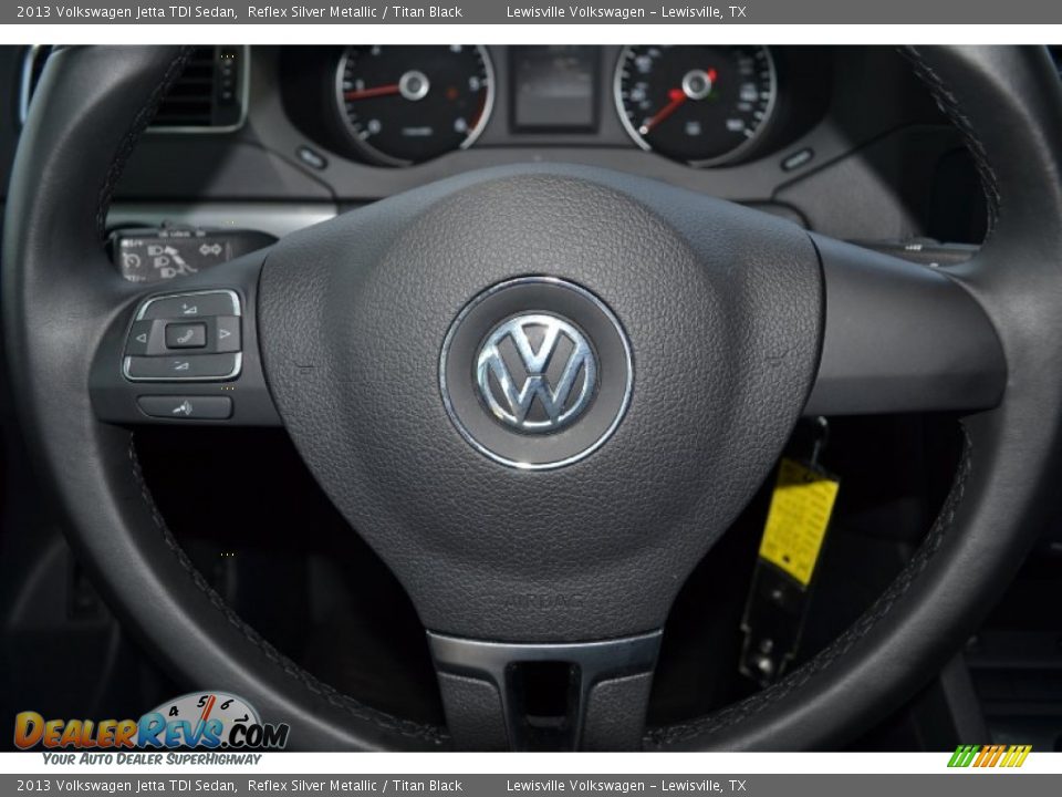 2013 Volkswagen Jetta TDI Sedan Reflex Silver Metallic / Titan Black Photo #16