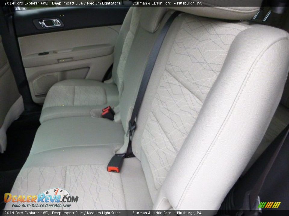 2014 Ford Explorer 4WD Deep Impact Blue / Medium Light Stone Photo #9