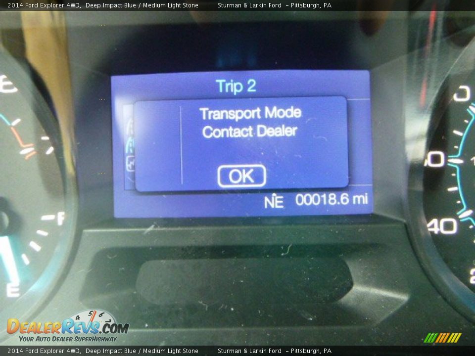 2014 Ford Explorer 4WD Deep Impact Blue / Medium Light Stone Photo #15