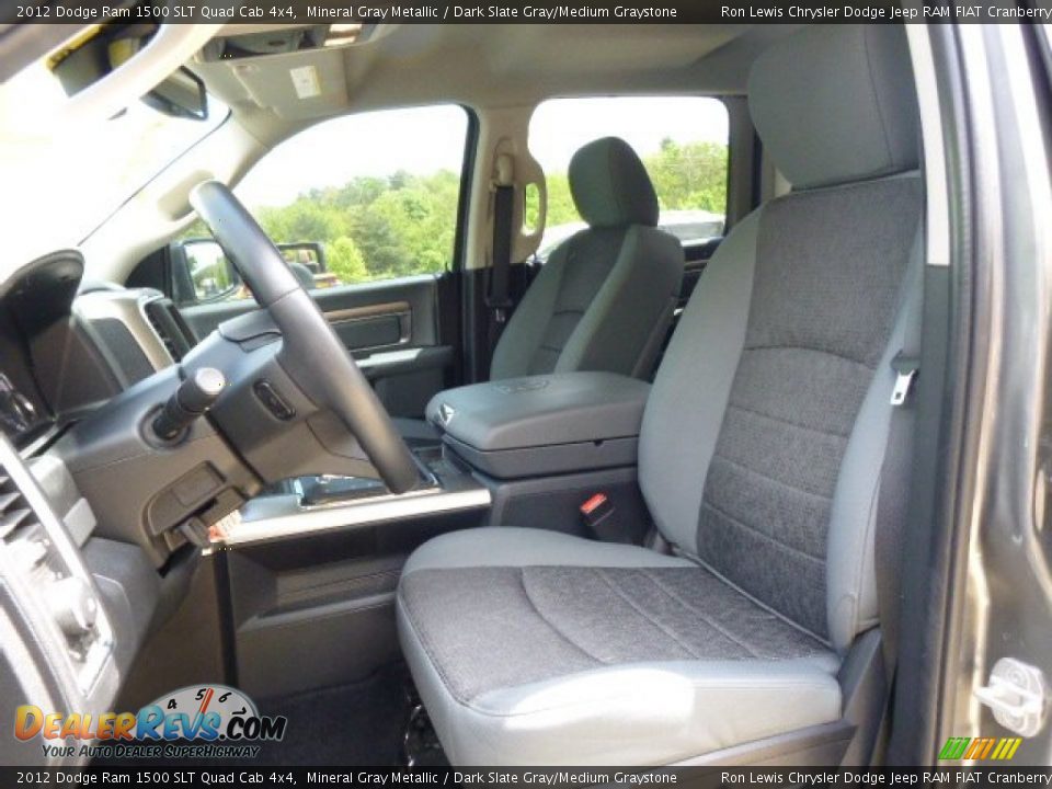 2012 Dodge Ram 1500 SLT Quad Cab 4x4 Mineral Gray Metallic / Dark Slate Gray/Medium Graystone Photo #10