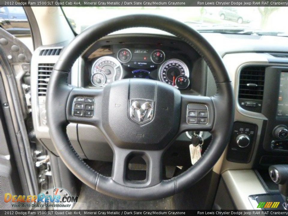 2012 Dodge Ram 1500 SLT Quad Cab 4x4 Mineral Gray Metallic / Dark Slate Gray/Medium Graystone Photo #18