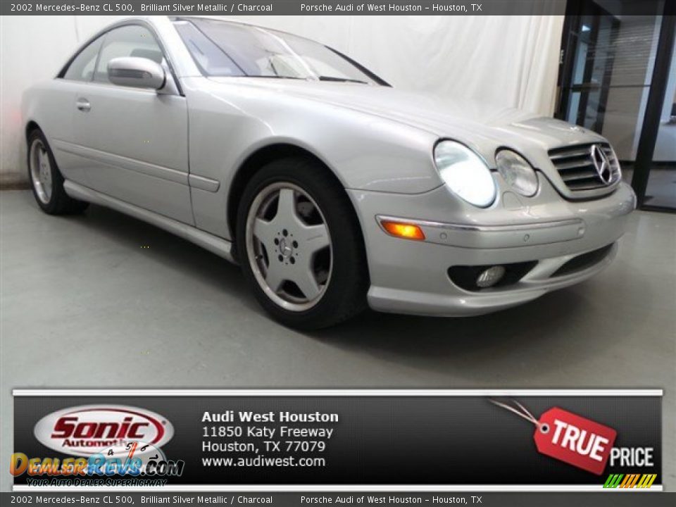2002 Mercedes-Benz CL 500 Brilliant Silver Metallic / Charcoal Photo #1