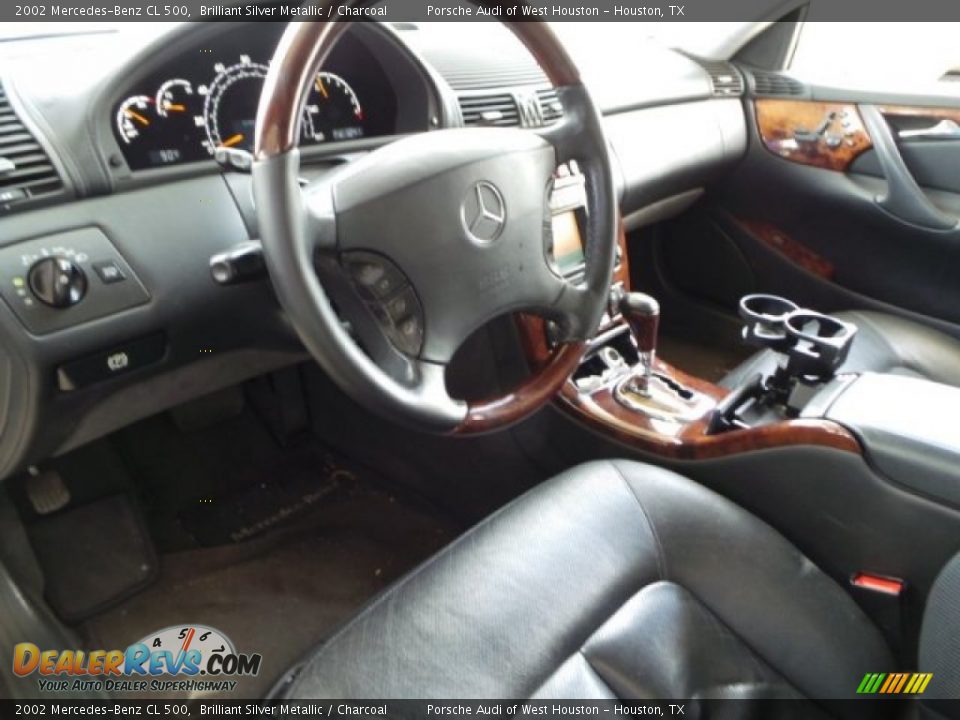 2002 Mercedes-Benz CL 500 Brilliant Silver Metallic / Charcoal Photo #14