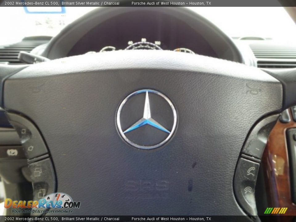 2002 Mercedes-Benz CL 500 Brilliant Silver Metallic / Charcoal Photo #25