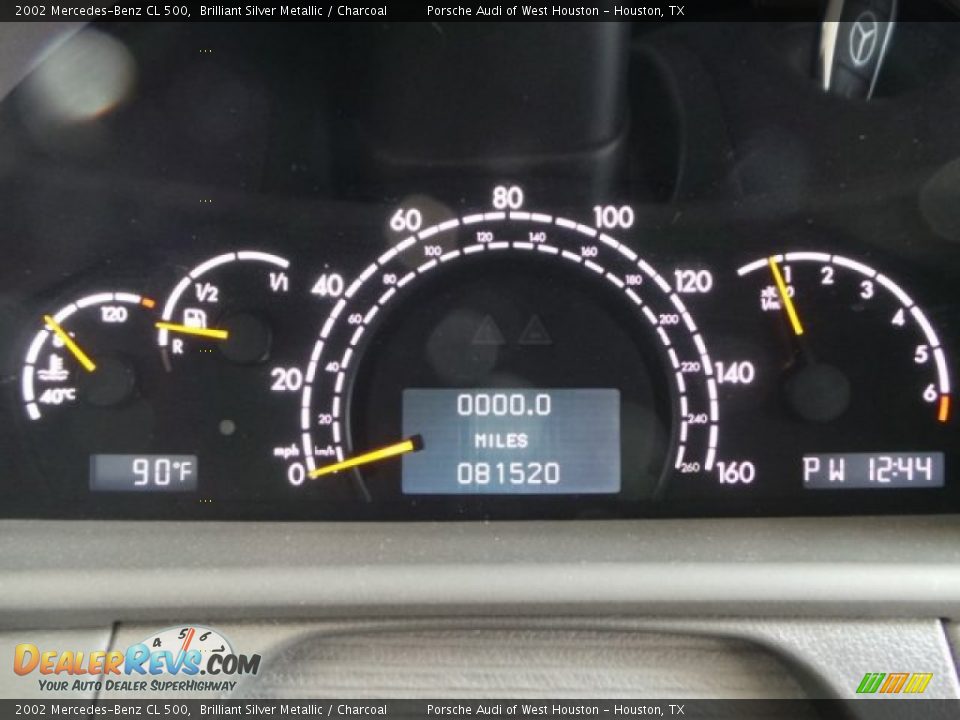 2002 Mercedes-Benz CL 500 Brilliant Silver Metallic / Charcoal Photo #34