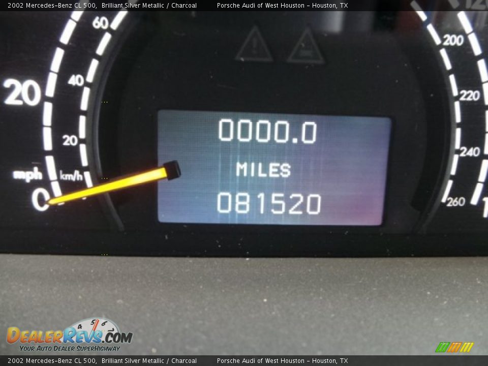 2002 Mercedes-Benz CL 500 Brilliant Silver Metallic / Charcoal Photo #35
