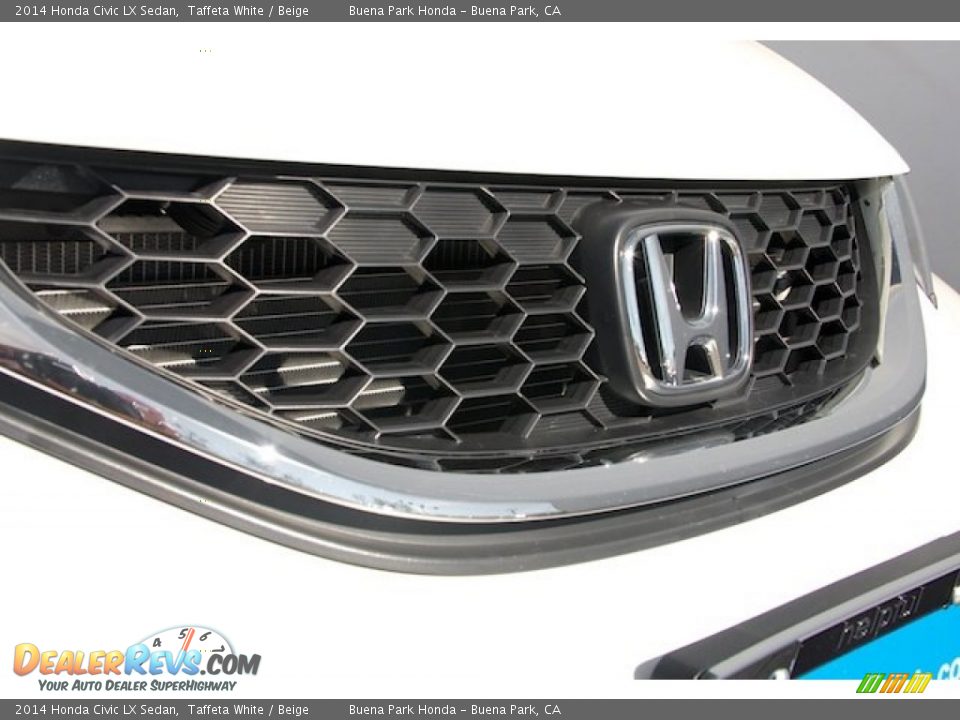 2014 Honda Civic LX Sedan Taffeta White / Beige Photo #5