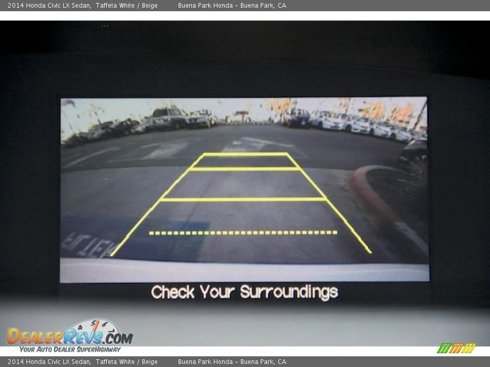 2014 Honda Civic LX Sedan Taffeta White / Beige Photo #8