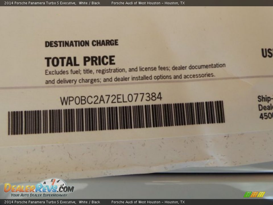 2014 Porsche Panamera Turbo S Executive Window Sticker Photo #34