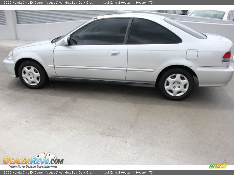 2000 Honda Civic EX Coupe Vogue Silver Metallic / Dark Gray Photo #3