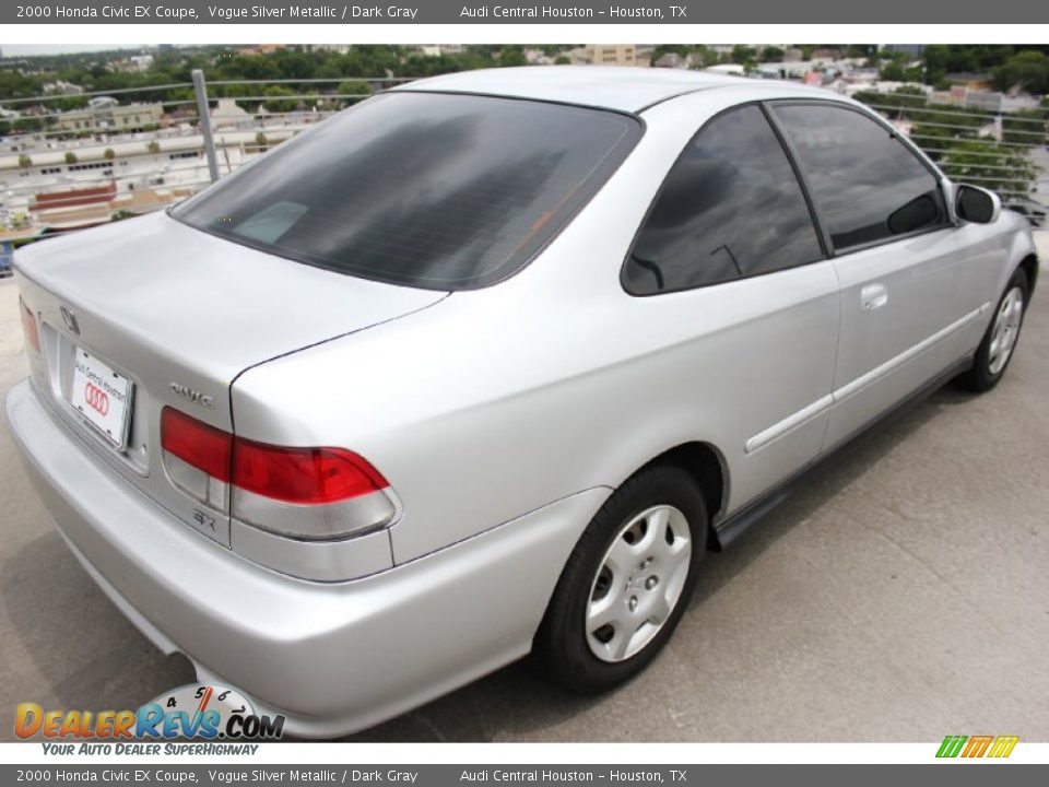 2000 Honda Civic EX Coupe Vogue Silver Metallic / Dark Gray Photo #6