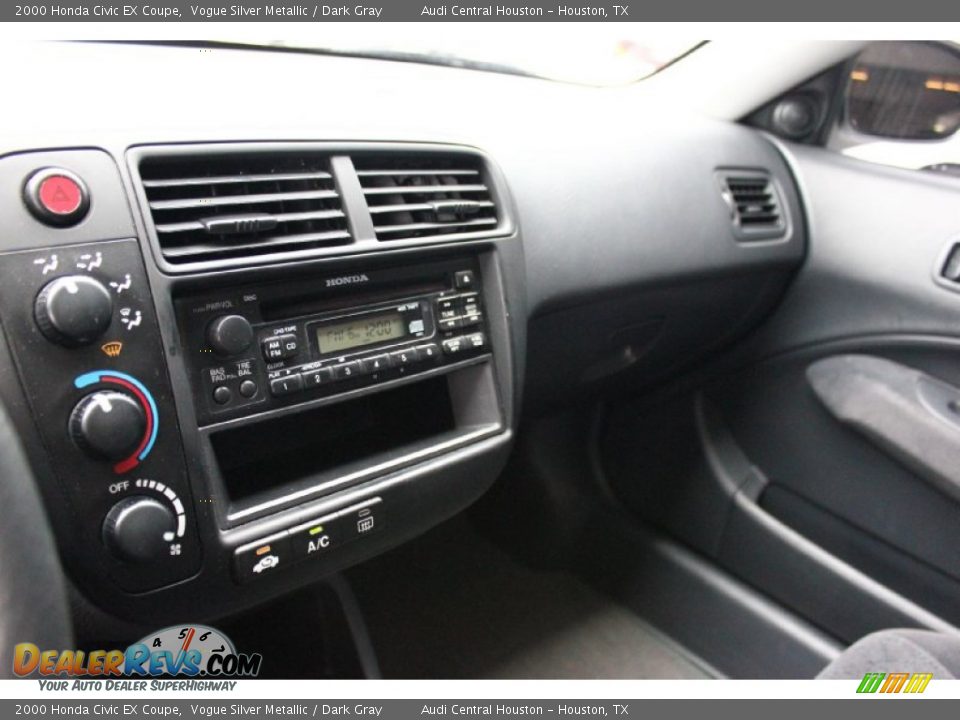 2000 Honda Civic EX Coupe Vogue Silver Metallic / Dark Gray Photo #11