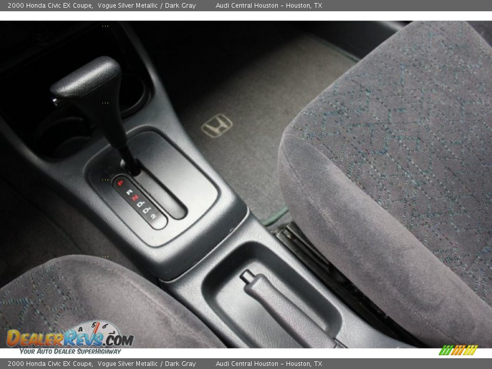 2000 Honda Civic EX Coupe Vogue Silver Metallic / Dark Gray Photo #12