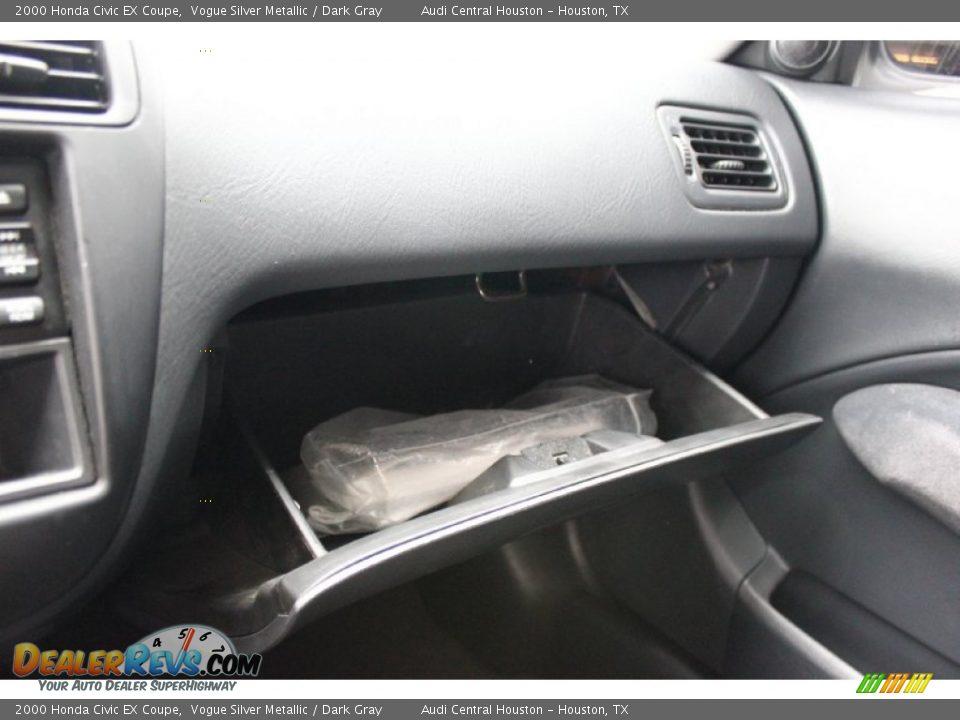 2000 Honda Civic EX Coupe Vogue Silver Metallic / Dark Gray Photo #14