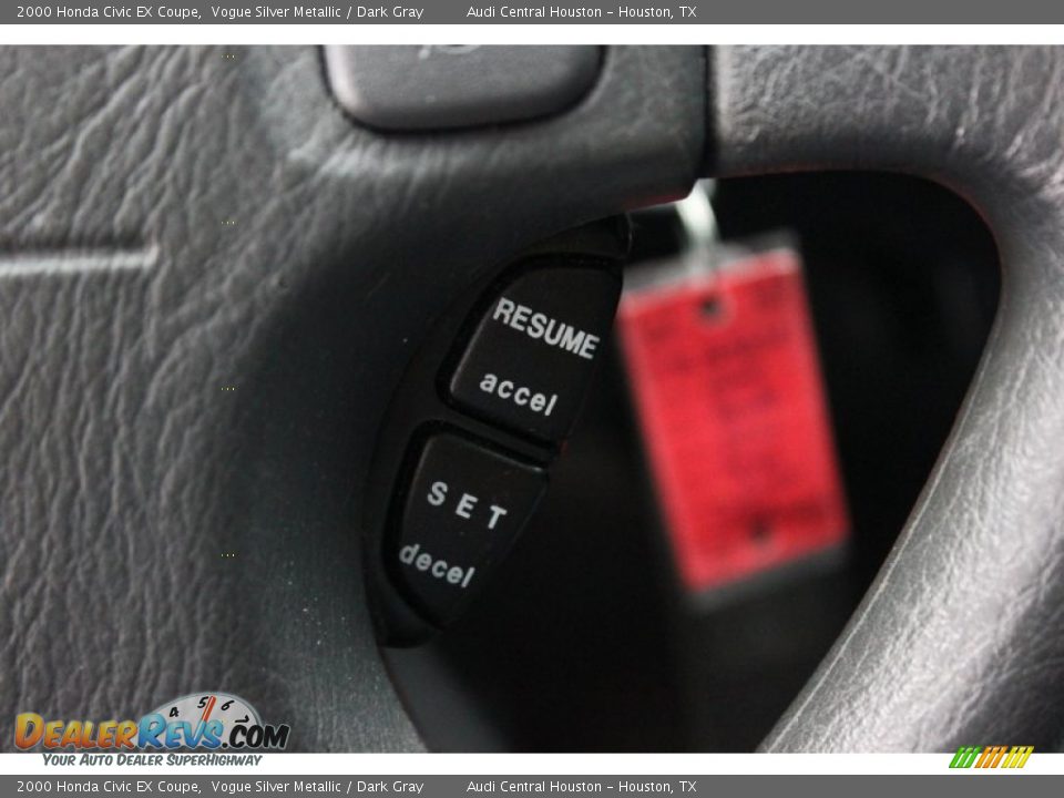 2000 Honda Civic EX Coupe Vogue Silver Metallic / Dark Gray Photo #16