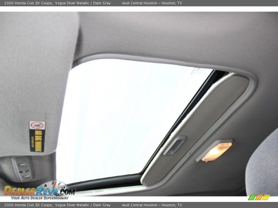 2000 Honda Civic EX Coupe Vogue Silver Metallic / Dark Gray Photo #17