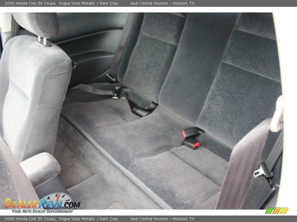 2000 Honda Civic EX Coupe Vogue Silver Metallic / Dark Gray Photo #18