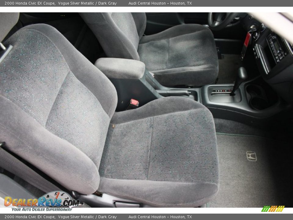 2000 Honda Civic EX Coupe Vogue Silver Metallic / Dark Gray Photo #24