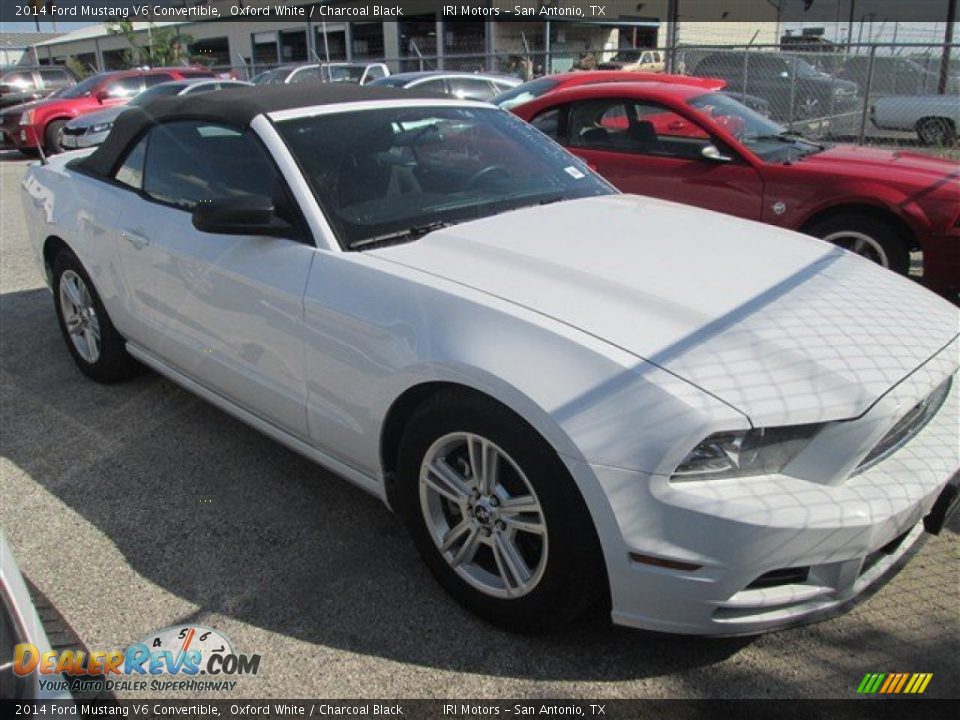 2014 Ford Mustang V6 Convertible Oxford White / Charcoal Black Photo #1