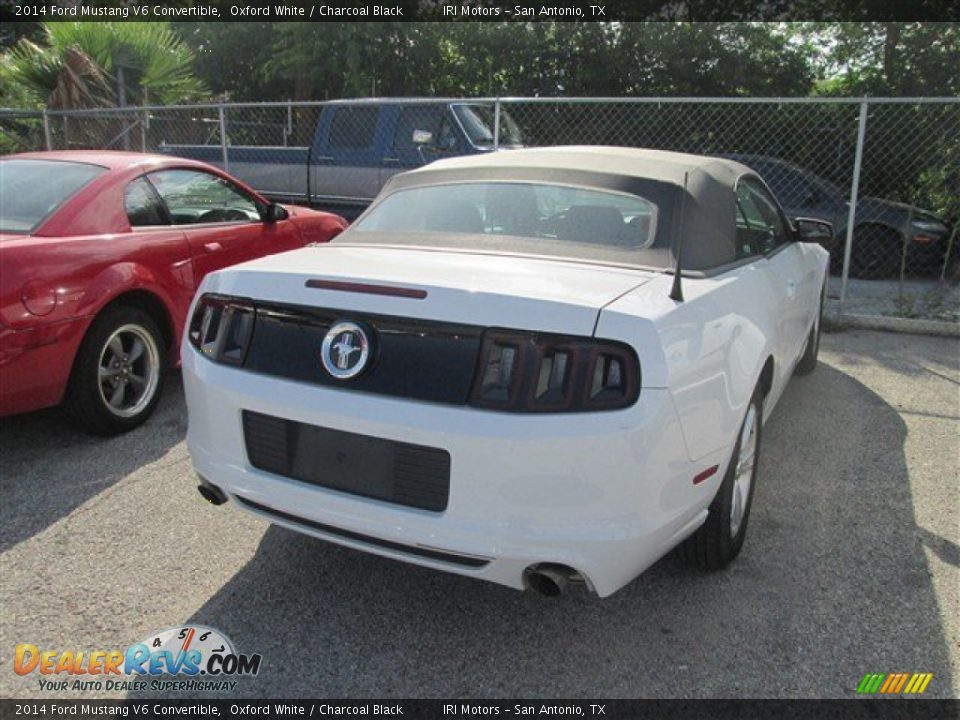 2014 Ford Mustang V6 Convertible Oxford White / Charcoal Black Photo #6