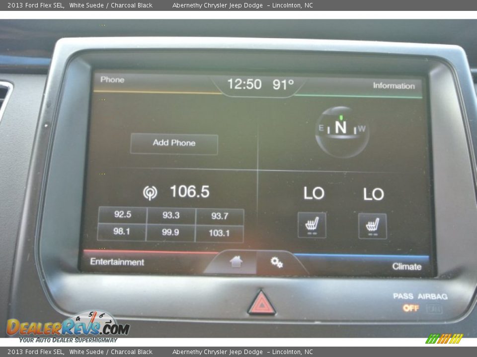 2013 Ford Flex SEL White Suede / Charcoal Black Photo #15