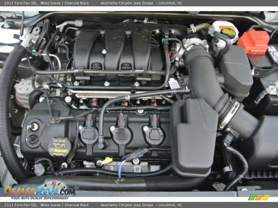 2013 Ford Flex SEL White Suede / Charcoal Black Photo #24