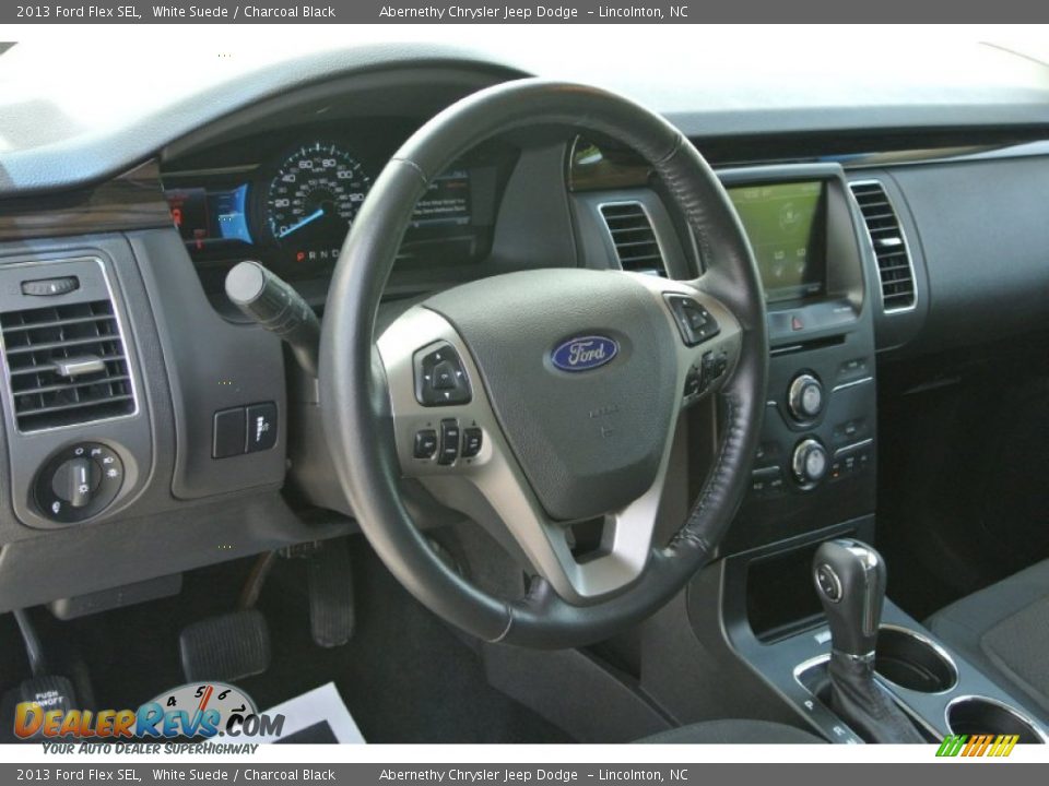 2013 Ford Flex SEL White Suede / Charcoal Black Photo #25