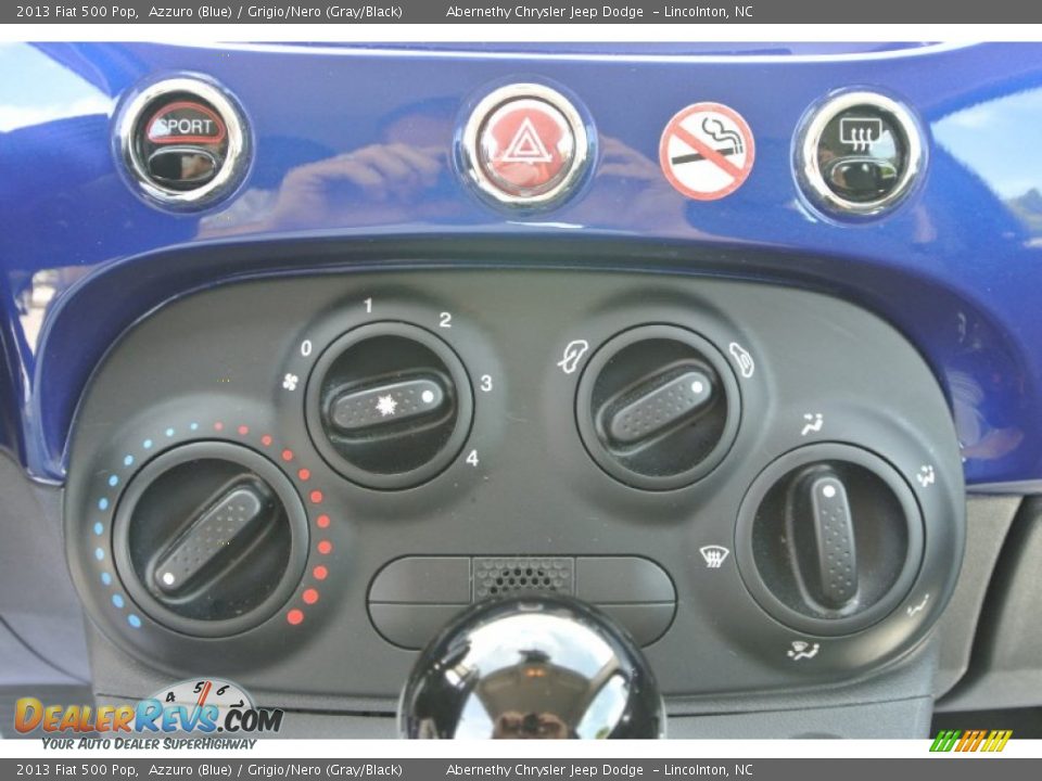 2013 Fiat 500 Pop Azzuro (Blue) / Grigio/Nero (Gray/Black) Photo #11