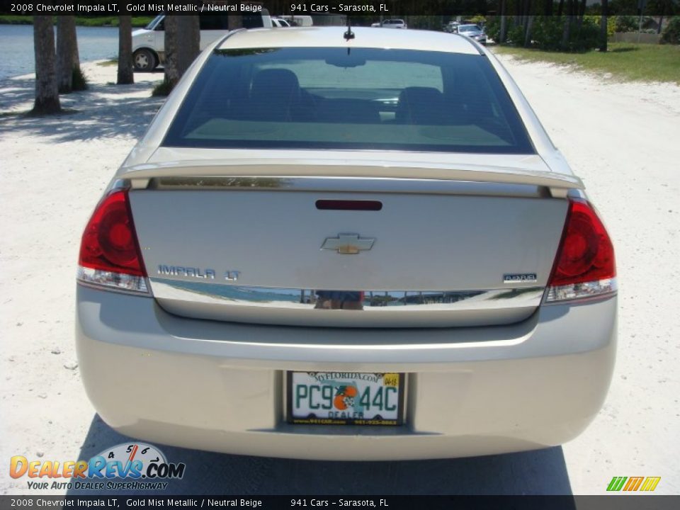 2008 Chevrolet Impala LT Gold Mist Metallic / Neutral Beige Photo #6