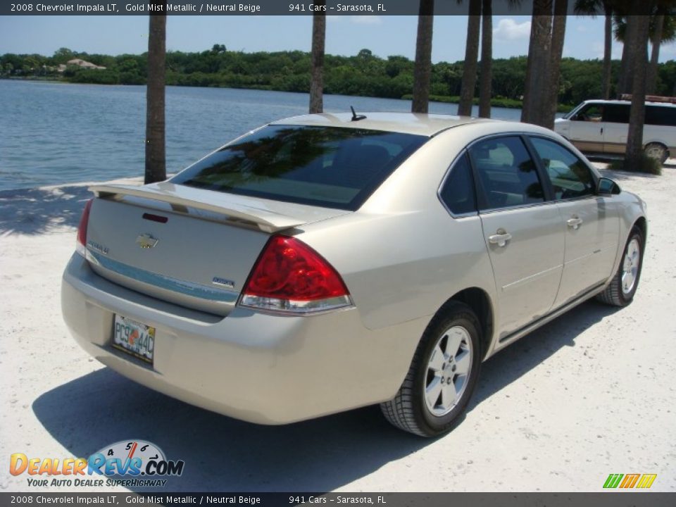 2008 Chevrolet Impala LT Gold Mist Metallic / Neutral Beige Photo #7