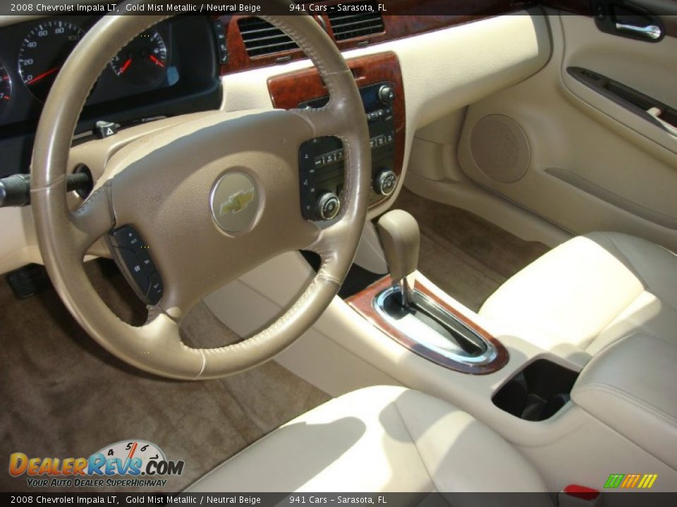 2008 Chevrolet Impala LT Gold Mist Metallic / Neutral Beige Photo #12