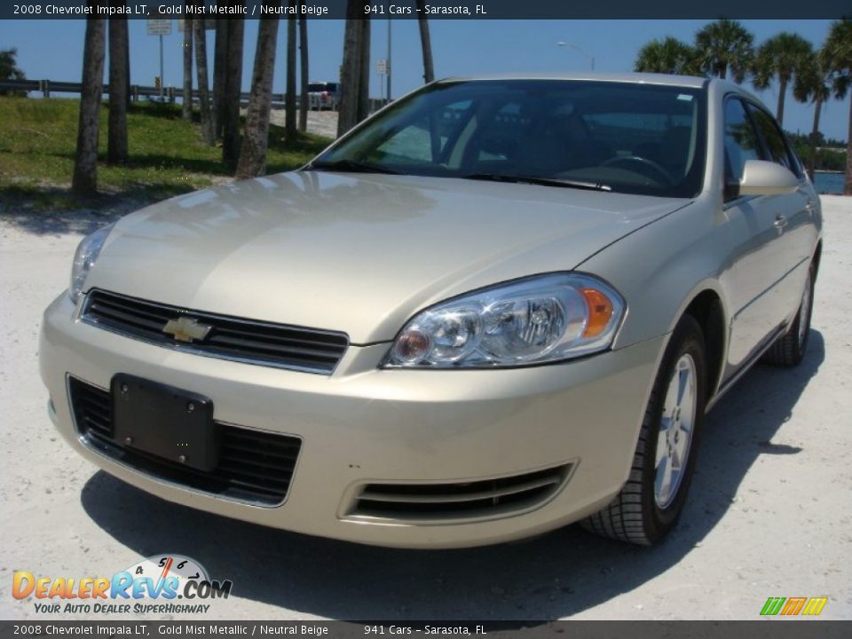2008 Chevrolet Impala LT Gold Mist Metallic / Neutral Beige Photo #26