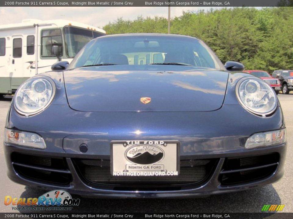2008 Porsche 911 Carrera S Coupe Midnight Blue Metallic / Stone Grey Photo #4