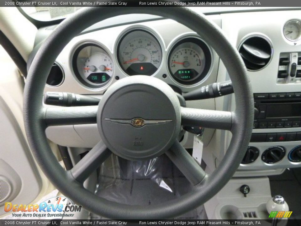 2008 Chrysler PT Cruiser LX Cool Vanilla White / Pastel Slate Gray Photo #17