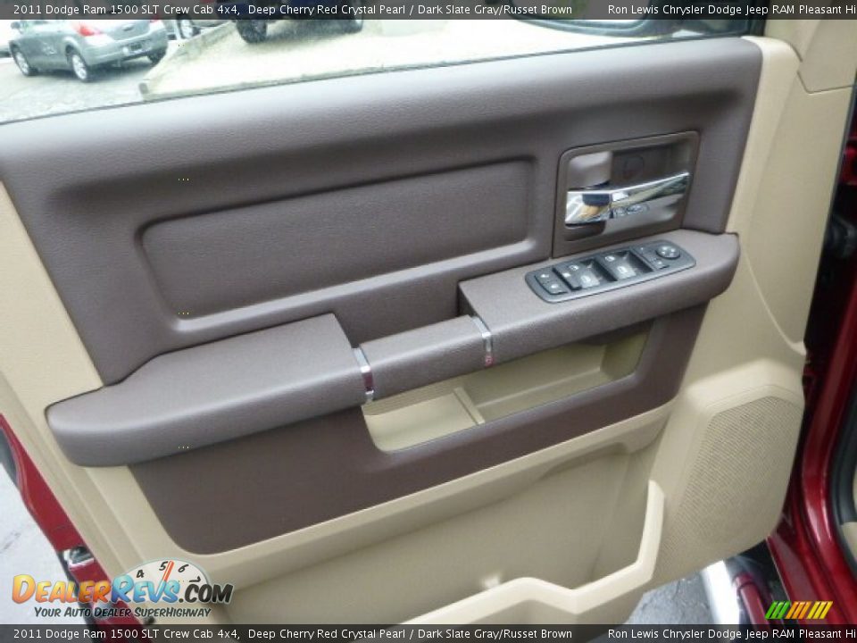 2011 Dodge Ram 1500 SLT Crew Cab 4x4 Deep Cherry Red Crystal Pearl / Dark Slate Gray/Russet Brown Photo #14