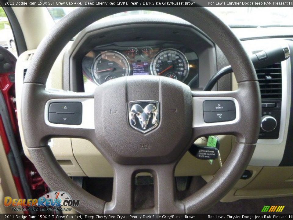 2011 Dodge Ram 1500 SLT Crew Cab 4x4 Deep Cherry Red Crystal Pearl / Dark Slate Gray/Russet Brown Photo #17