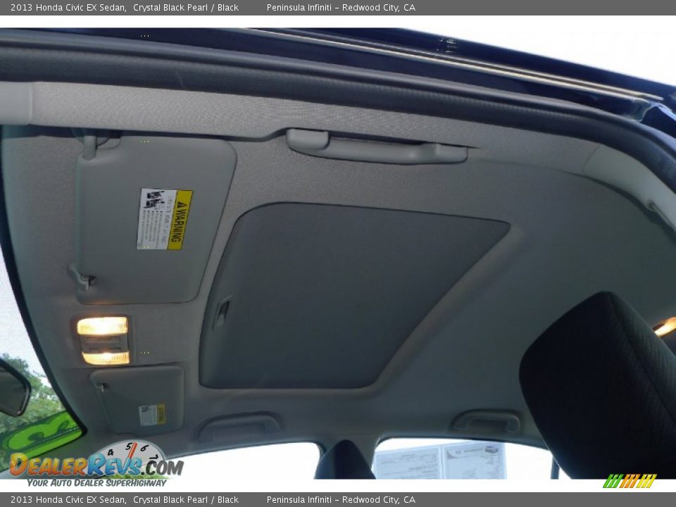 2013 Honda Civic EX Sedan Crystal Black Pearl / Black Photo #6
