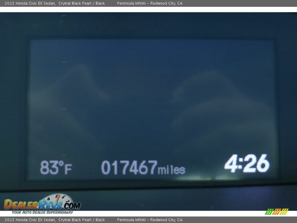 2013 Honda Civic EX Sedan Crystal Black Pearl / Black Photo #7