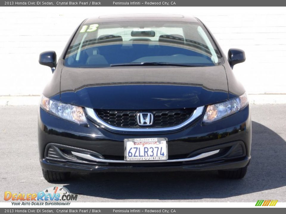 2013 Honda Civic EX Sedan Crystal Black Pearl / Black Photo #8