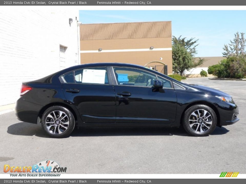 2013 Honda Civic EX Sedan Crystal Black Pearl / Black Photo #9