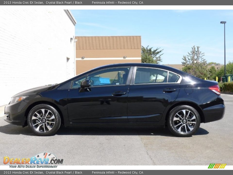 2013 Honda Civic EX Sedan Crystal Black Pearl / Black Photo #10