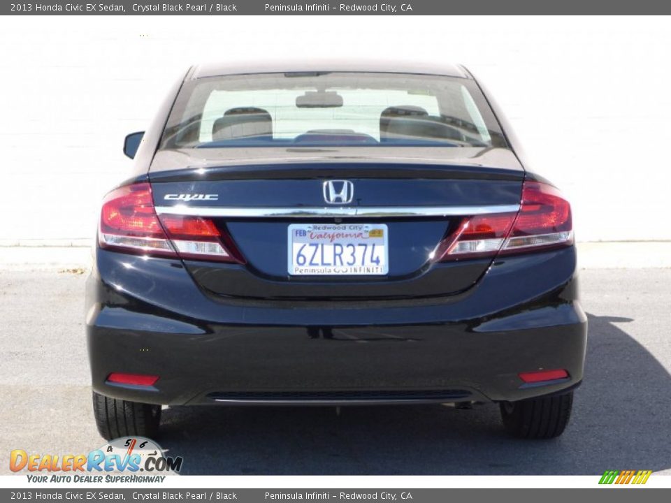 2013 Honda Civic EX Sedan Crystal Black Pearl / Black Photo #11