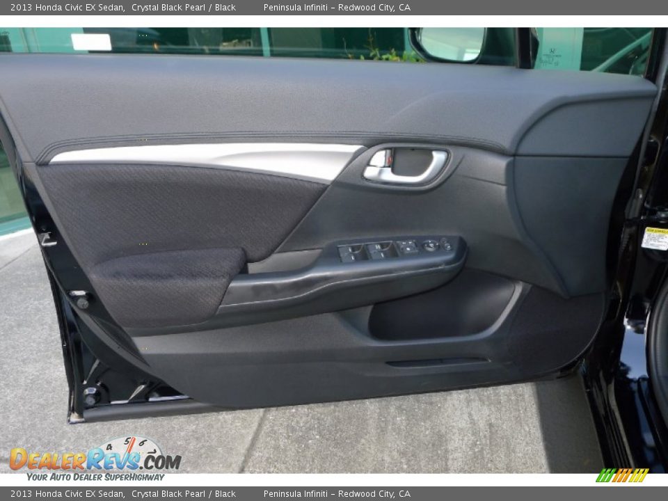 2013 Honda Civic EX Sedan Crystal Black Pearl / Black Photo #12