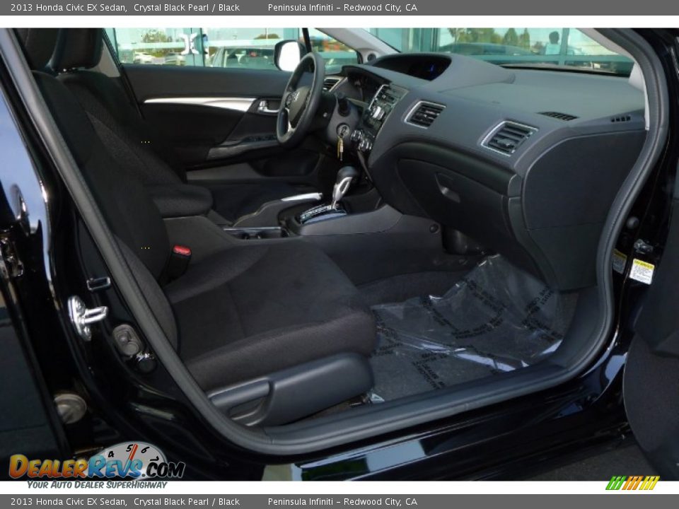 2013 Honda Civic EX Sedan Crystal Black Pearl / Black Photo #14