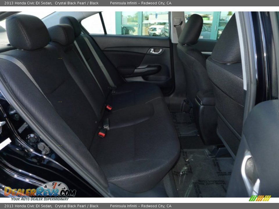 2013 Honda Civic EX Sedan Crystal Black Pearl / Black Photo #18