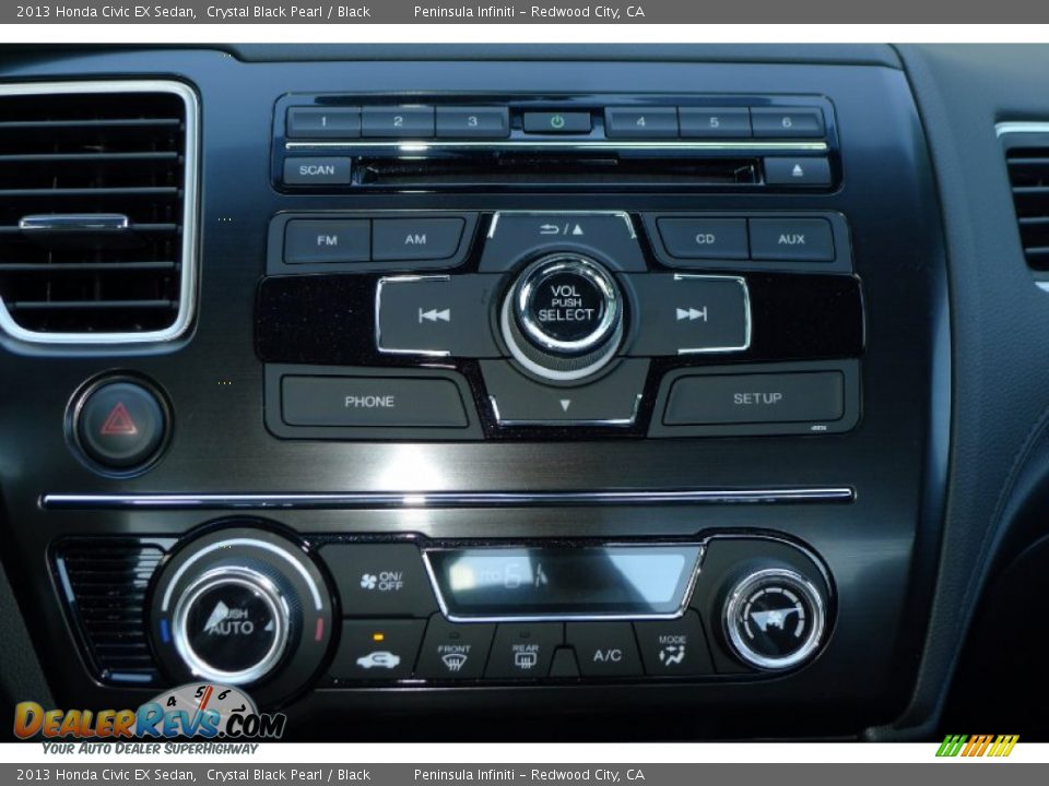 2013 Honda Civic EX Sedan Crystal Black Pearl / Black Photo #20