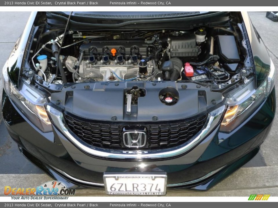 2013 Honda Civic EX Sedan Crystal Black Pearl / Black Photo #22