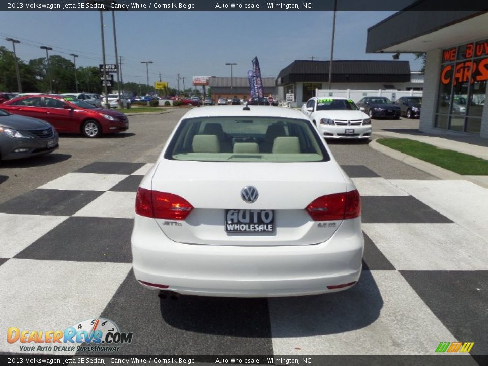 2013 Volkswagen Jetta SE Sedan Candy White / Cornsilk Beige Photo #4