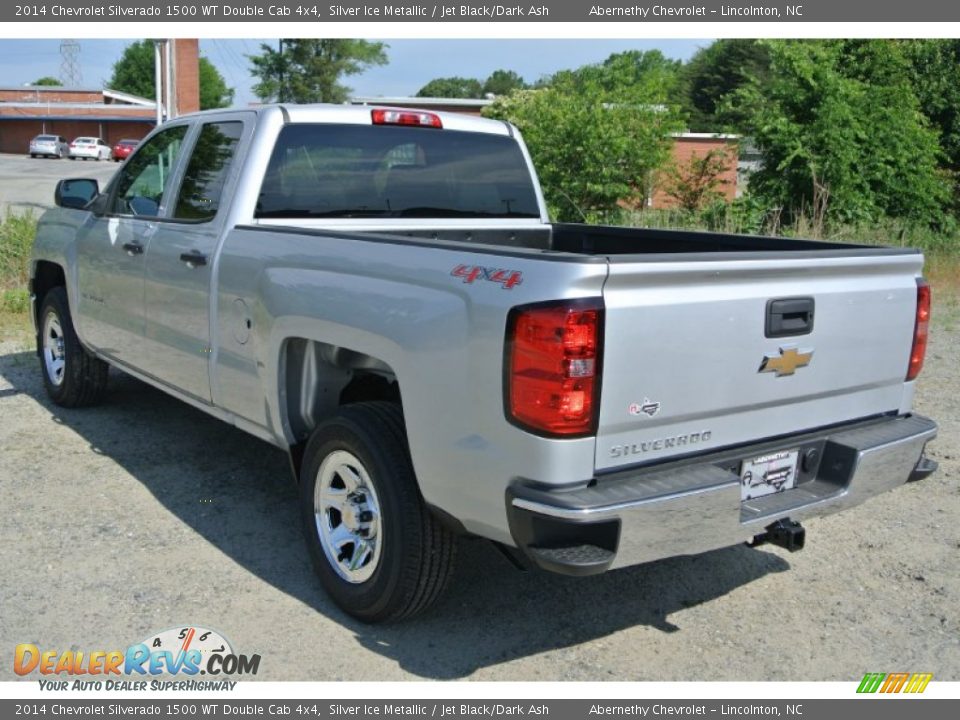 2014 Chevrolet Silverado 1500 WT Double Cab 4x4 Silver Ice Metallic / Jet Black/Dark Ash Photo #4